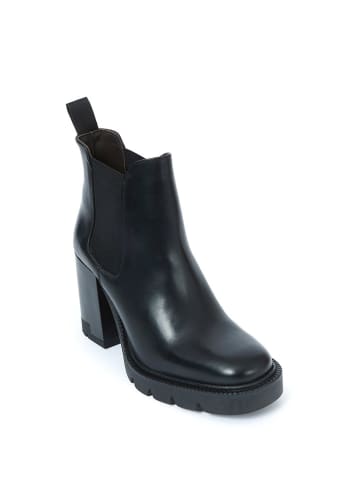 British Passport Leder-Chelsea-Boots in Schwarz