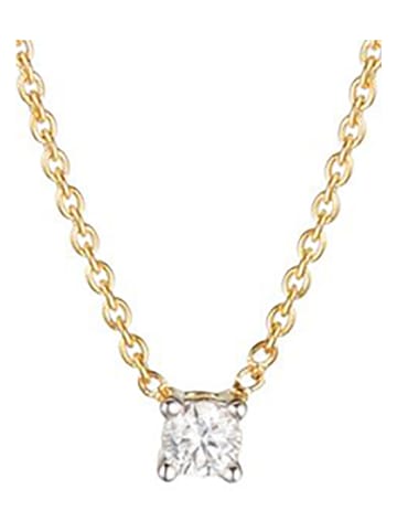 DIAMANTA Złoty naszyjnik "Brillant d'amour" z diamentem - dł. 42 cm