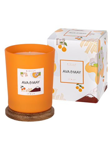 AVA & MAY Duftkerze "Sizilien" in Gelb - 180 g