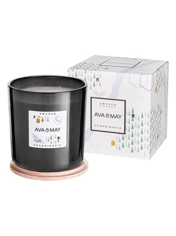 AVA & MAY Duftkerze "Schweden" in Schwarz - 500 g