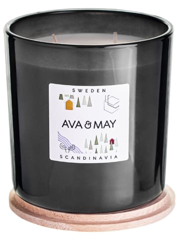 AVA & MAY Duftkerze "Schweden" in Schwarz - 500 g
