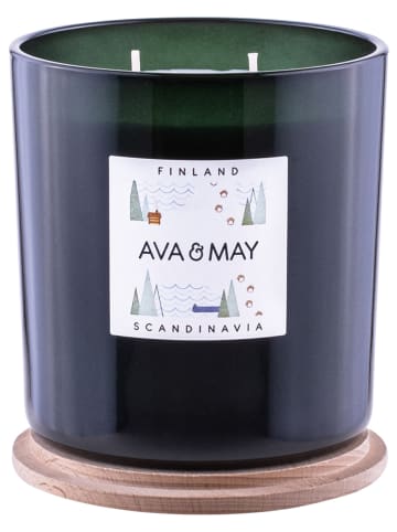 AVA & MAY Duftkerze "Finnland" in Dunkelblau - 500 g