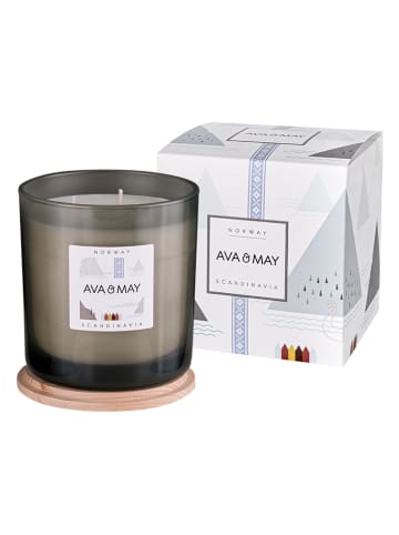AVA & MAY Duftkerze "Norway" in Grau - 500 g