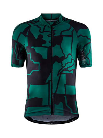 Craft Koszulka kolarska "ADV Bike Endur" w kolorze zielono-czarnym