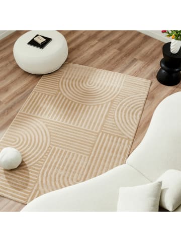 Nazar Kurzflor-Teppich "Bianca" in Beige