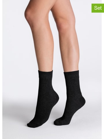 COTONELLA 3er-Set: Socken in Schwarz