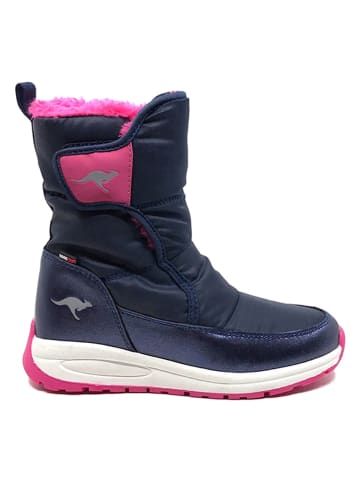 Kangaroos Winterstiefel "Belle" in Dunkelblau/ Pink/ Wei?