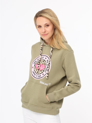Zwillingsherz Hoodie "Kelly" kaki