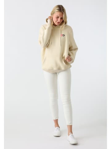 Zwillingsherz Hoodie "Lima" in Creme