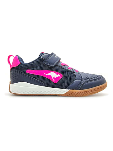 Kangaroos Sneakers "Flow" donkerblauw/roze