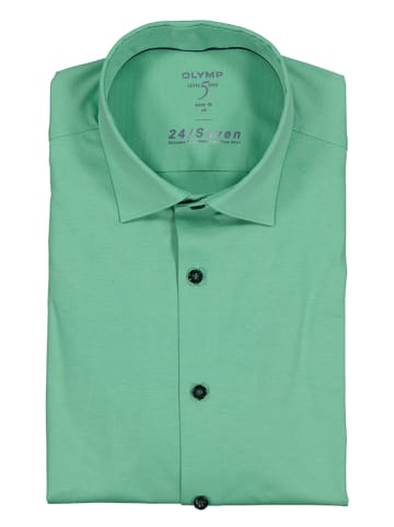 OLYMP Koszula "Level 5" - Body fit - w kolorze zielonym