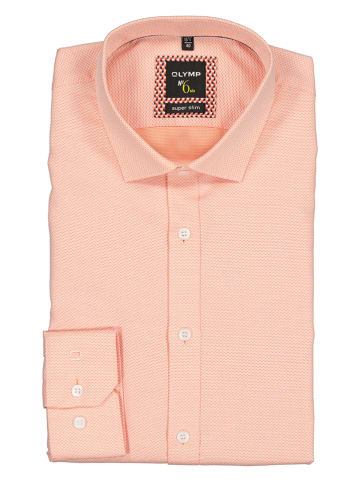 OLYMP Koszula "No 6 six" - Super Slim - w kolorze brzoskwiniowym