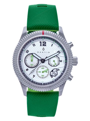 Nautis Chronograf "Meridian" w kolorze srebrno-zielono-beżowym