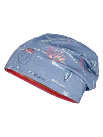 MaxiMo Dwustronna czapka beanie w kolorze niebiesko-czerwonym