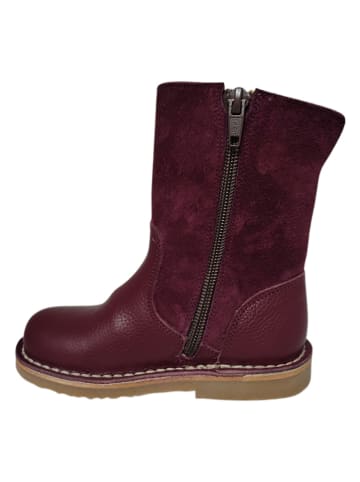 kmins Leder-Winterstiefel in Bordeaux