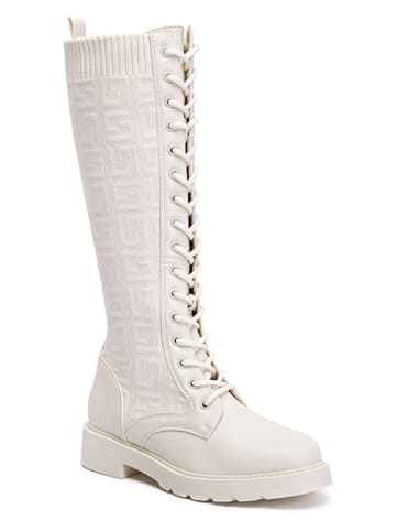 Foreverfolie Stiefel in Creme
