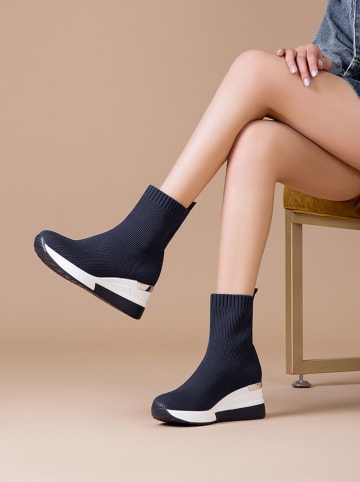 Foreverfolie Sneakers in Dunkelblau/ Weiß