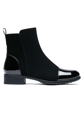 Foreverfolie Ankle-Boots in Schwarz