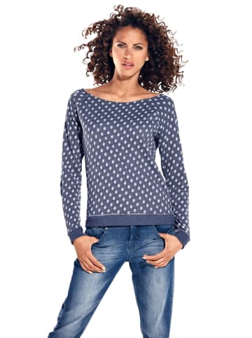 Heine Pullover in Blau/ Weiß