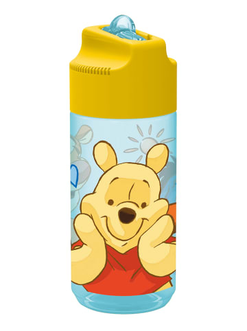 Winnie Puuh Drinkfles met rietje "Winnie the Pooh" transparant/geel - 430 ml