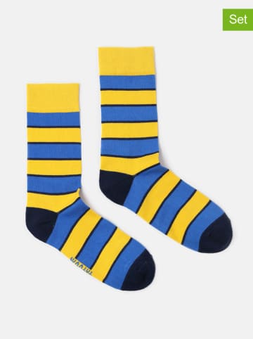 TATUUM 2er-Set: Socken in Gelb/ Blau/ Bunt
