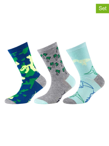 Skechers 6-delige set: sokken "Glow in the Dark" donkerblauw/grijs/lichtblauw