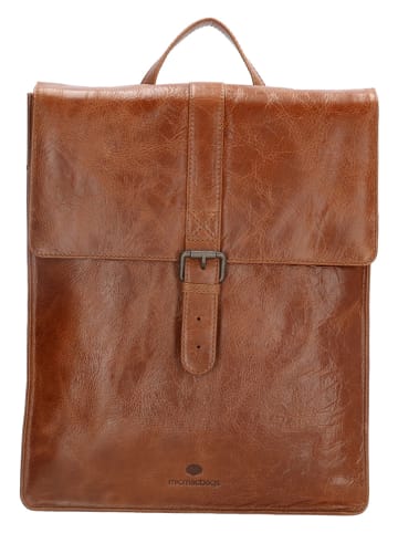 Micmacbags Skórzany plecak w kolorze jasnobrązowym - 32,5 x 37 x 9 cm