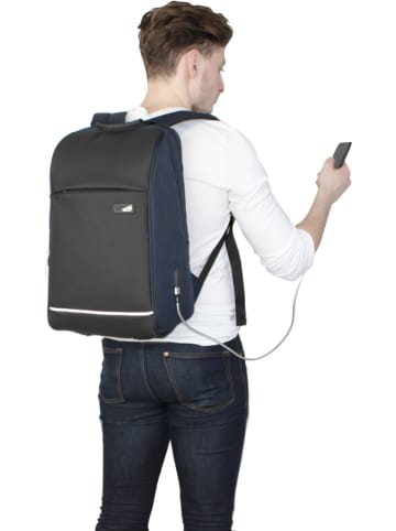 Bags selection Plecak w kolorze granatowo-antracytowym - 29 x 46 x 18 cm