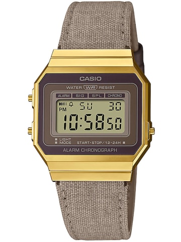 Casio Zegarek kwarcowy "Casio Collection Vintage" w kolorze złoto-brązowym