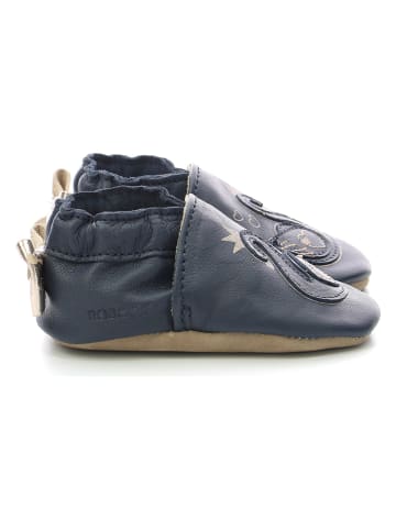 Robeez Leder-Krabbelschuhe "Pretty Swan" in Dunkelblau