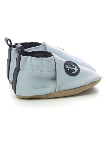 Robeez Leder-Krabbelschuhe "Small Anchor" in Hellblau