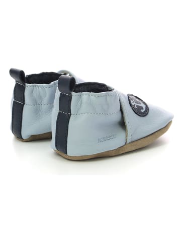 Robeez Leder-Krabbelschuhe "Small Anchor" in Hellblau