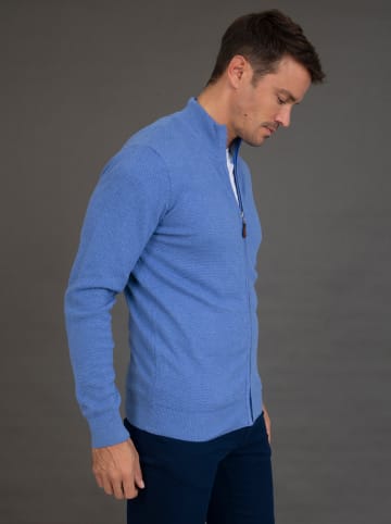 SIR RAYMOND TAILOR Cardigan "Pekin" in Blau