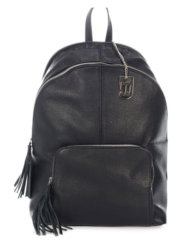 Lucca Baldi Skórzany plecak "Cisano" w kolorze czarnym - 35 x 37 x 14 cm