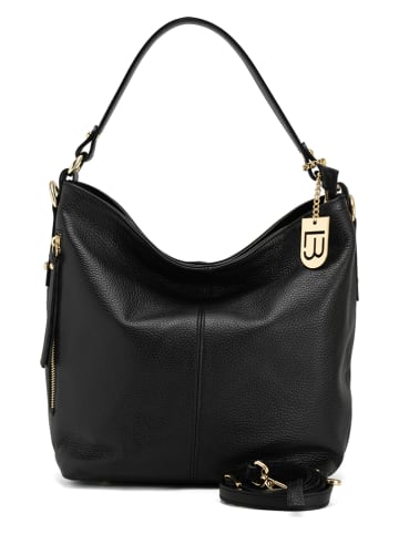 Lucca Baldi "Carrara" leather handbag in black - 36 x 28 x 12 cm