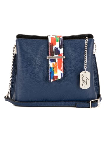 Anna Morellini Leren schoudertas "Vida" donkerblauw - (B)22 x (H)17 x (D)10 cm
