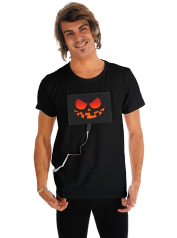 CHAKS Ledboard voor shirt "Pompoen" zwart/oranje