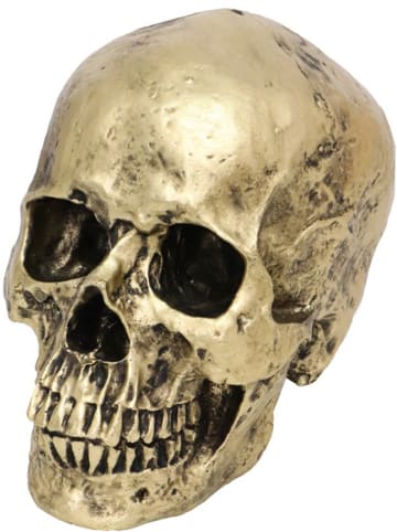 CHAKS Decoratief figuur "Skull" goudkleurig