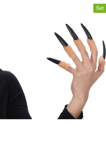CHAKS Hexenfinger in Nude/ Schwarz - 10 Stück