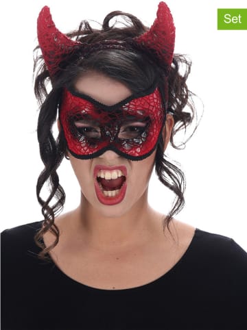 CHAKS 2-delige accessoireset "Devil" rood