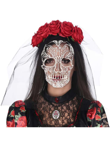 CHAKS Diadeem "Day of the dead" zwart/rood