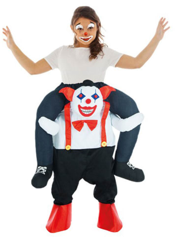 CHAKS Kostium "Carry me freaky clown" w kolorze granatowym ze wzorem