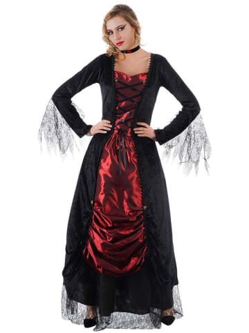 CHAKS 2-częściowy kostium "Selina Vampiress" w kolorze czerwono-czarnym