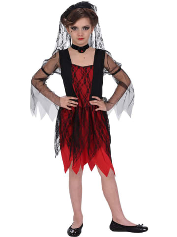 CHAKS 3-delig kostuum "Vampiress" rood/zwart