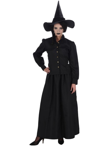 CHAKS 3-częściowy kostium "Hexe Zaina" w kolorze czarnym