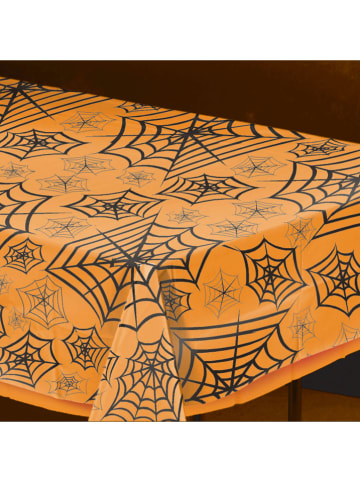 Amscan Tafelkleed "Spider Web" oranje - (L)274 x (B)139 cm