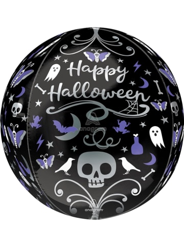 amscan Ballon "Moonlight Halloween" zwart - (L)38 x (B)40 cm