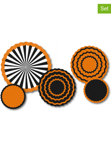 amscan Dekoracyjne zawieszki (5 szt.) w kolorze czarno-pomarańczowym