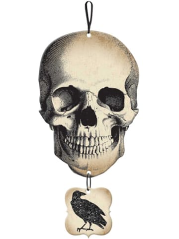 Amscan Decoratieve hanger "Skull & Crow" crème - (L)44,4 x (B)21,6 cm