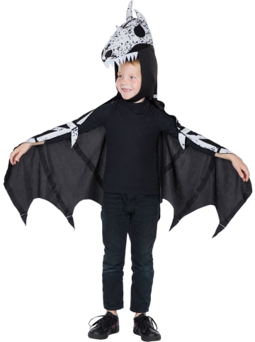 Party x People Kostuumcape "Flying Dino Skeleton" zwart